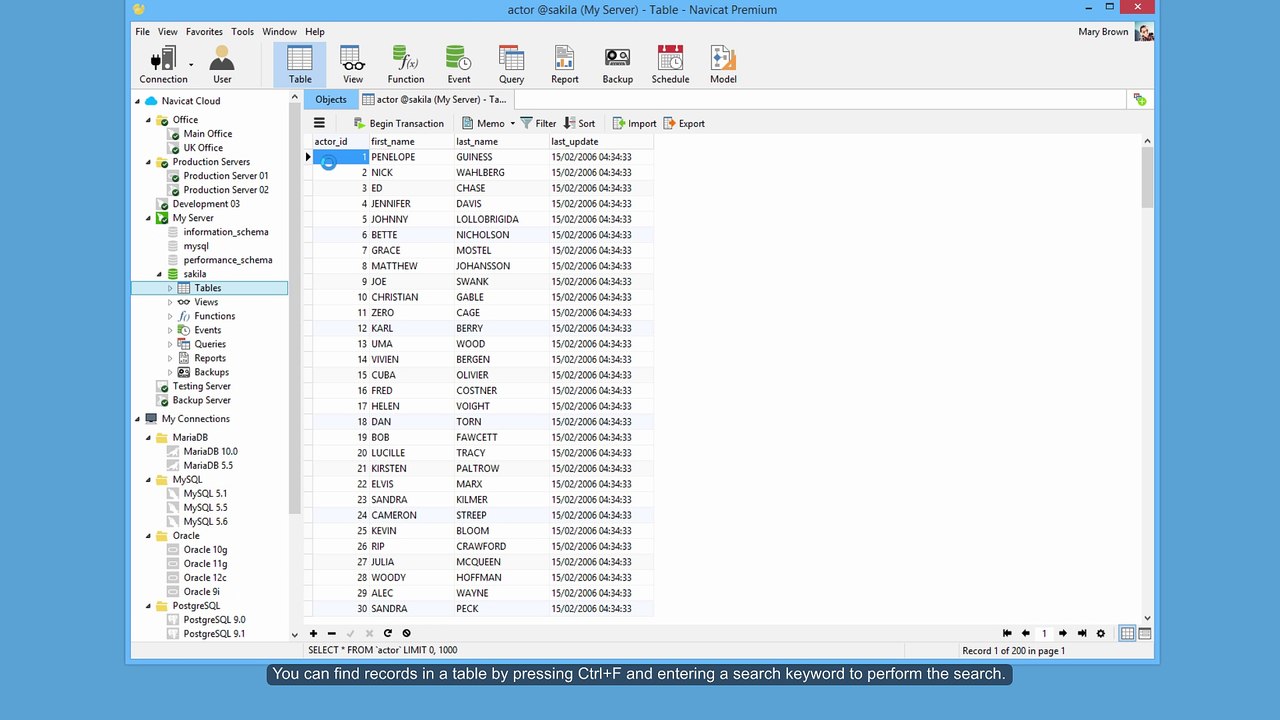 Navicat Windows Useful Tips (Windows)