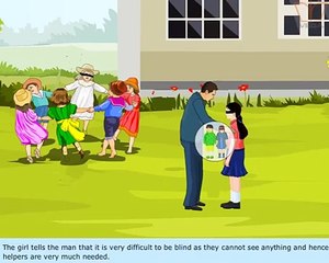 Class 6 English Gentleman guides the blindfolded girl
