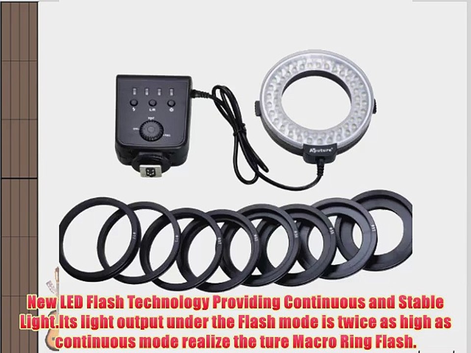 Aputure Amaran Halo AHL-C60 LED Macro Ring Flash Light for Canon EOS 1D 1Ds Series: 7D5D MarkII60D50D40D30D20D10D