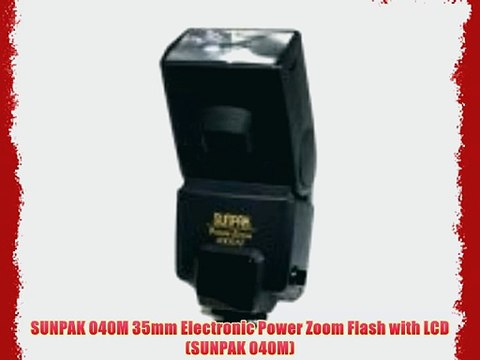 SUNPAK 040M 35mm Electronic Power Zoom Flash with LCD (SUNPAK 040M)