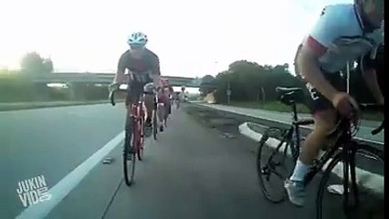 Bad cycling accident flipping out