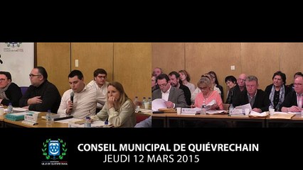 Conseil municipal du 12 mars 2015 à Quiévrechain - Partie 1