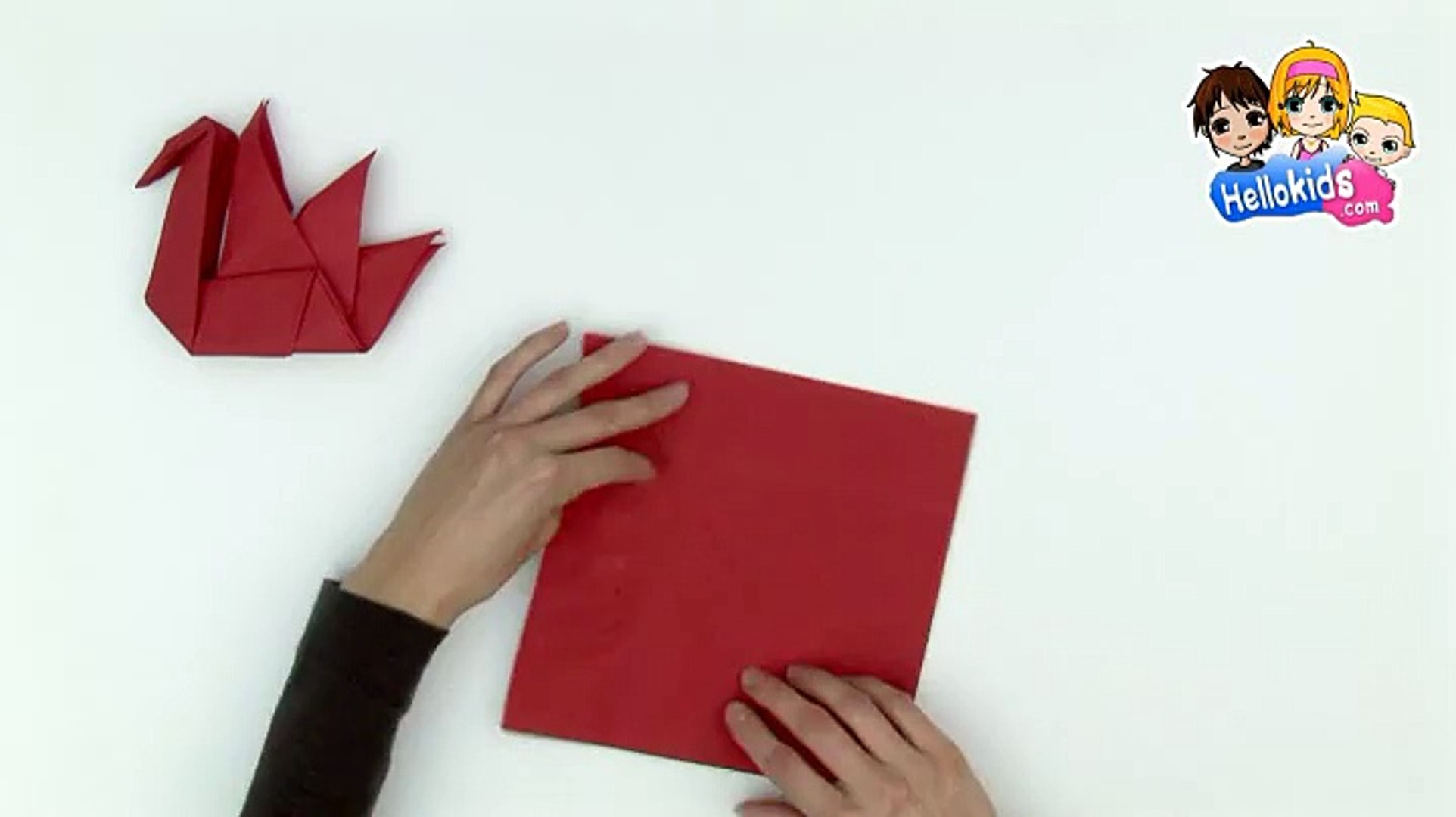 Pliage de serviette en papier en forme d'oiseau - Vidéo Dailymotion