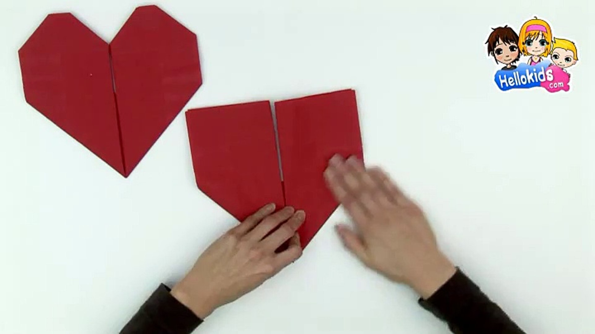 Pliage de serviette en papier en forme de coeur - Vidéo Dailymotion