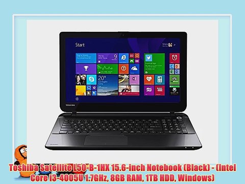 Toshiba Satellite L50-B-1HX 15.6-inch Notebook (Black) - (Intel Core i3-4005U 1.7GHz 8GB RAM