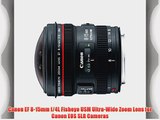 Canon EF 8-15mm f/4L Fisheye USM Ultra-Wide Zoom Lens for Canon EOS SLR Cameras