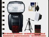 Canon Speedlite 600EX-RT Flash with Tripod   Soft Box   Batteries