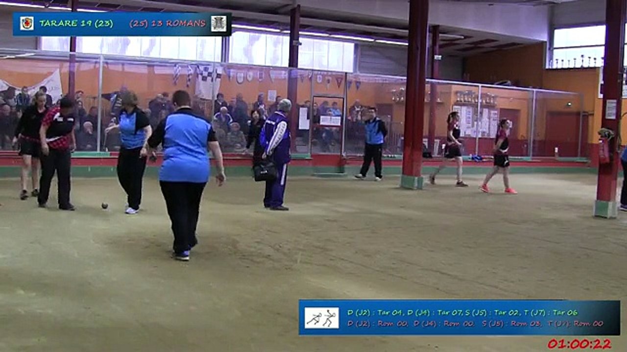 Quatrième tour, jeu traditionnel, Tarare contre Romans, Sport Boules, Demi-finale retour N2F, Saison 2014 /2015