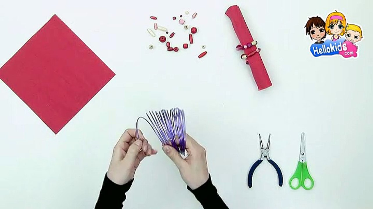 BRICOLAGE FETE DES MERES : Rond de serviette pérlé Fête des mères