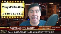 Baylor Bears vs. Georgia St Panthers Free Pick Prediction NCAA Tournament College Basketball Odds Preview 3-19-2015