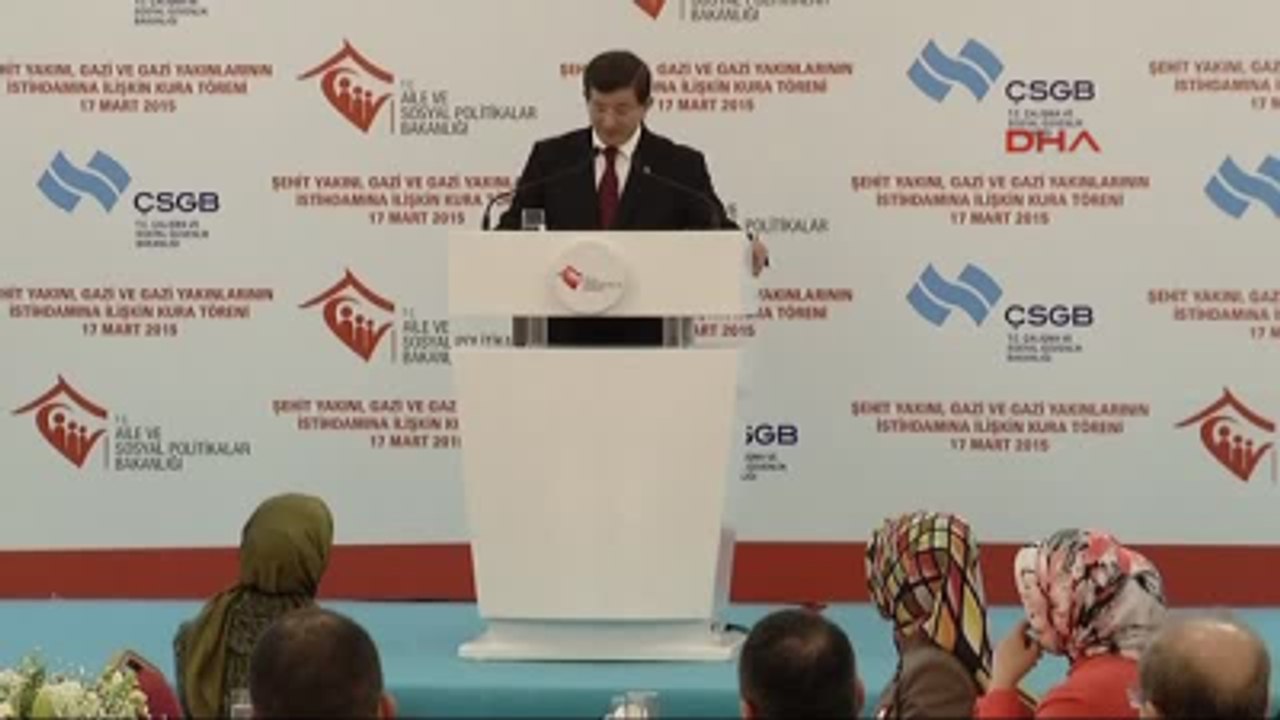 Davutoğlu, Şehit Yakınları, Gaziler ve Gazi Yakınlarının İş Kurasına Katıldı 2