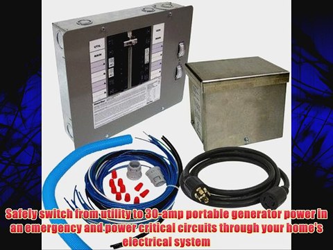 Generac 6295 30-Amp 10-16 Circuit Manual Transfer Switch Kit for Portable Generators
