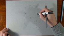 Drawing Time Lapse_ a medieval helm - hyperrealistic art