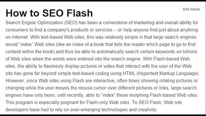 How to SEO Flash