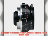 Voigtlander Color-Skopar 25mm f/4.0 Pancake Lens with Leica M Mount - Black