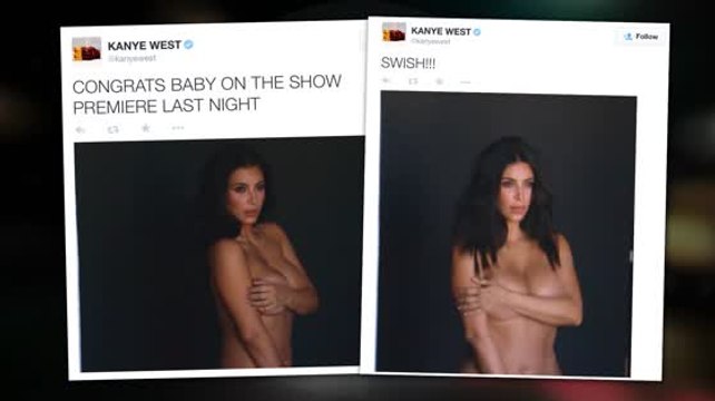 Kanye West partage des photos nues de Kim Kardashian sur Twitter