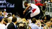 John Wall Dives into the Stands to Recover Loose Ball