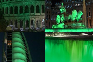 La ola verde de San Patricio ilumina el mundo