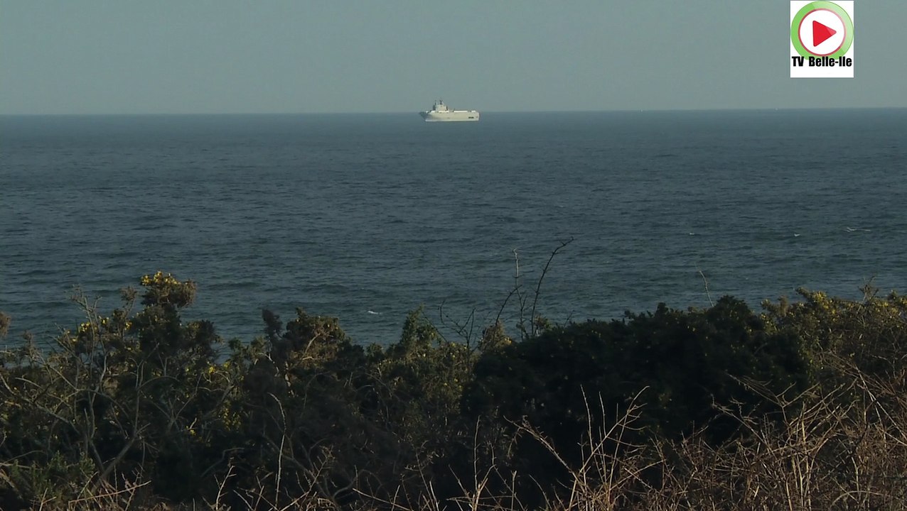 Belle-Île-en-Mer  |  Essais en mer du BPC Mistral Russe Sebastopol  |  Belle-Île Télévision  TVBI