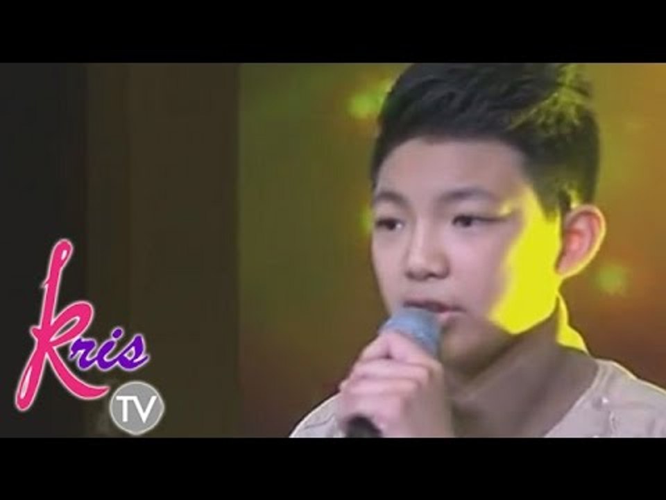 Darren Espanto sings of "Thinking Out Loud" on Kris TV