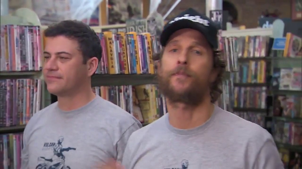 Jimmy Kimmel and Matthew McConaughey Make A Local TV Commercial for Vulcan Video