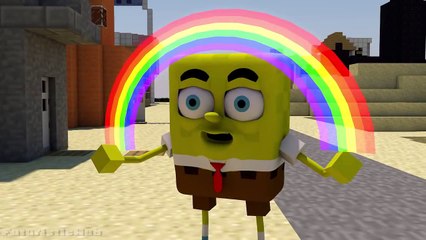 SPONGEBOB IS IN MINECRAFT!   3D Animation