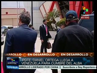 Daniel Ortega llega a Venezuela para participar en la #CumbreALBA