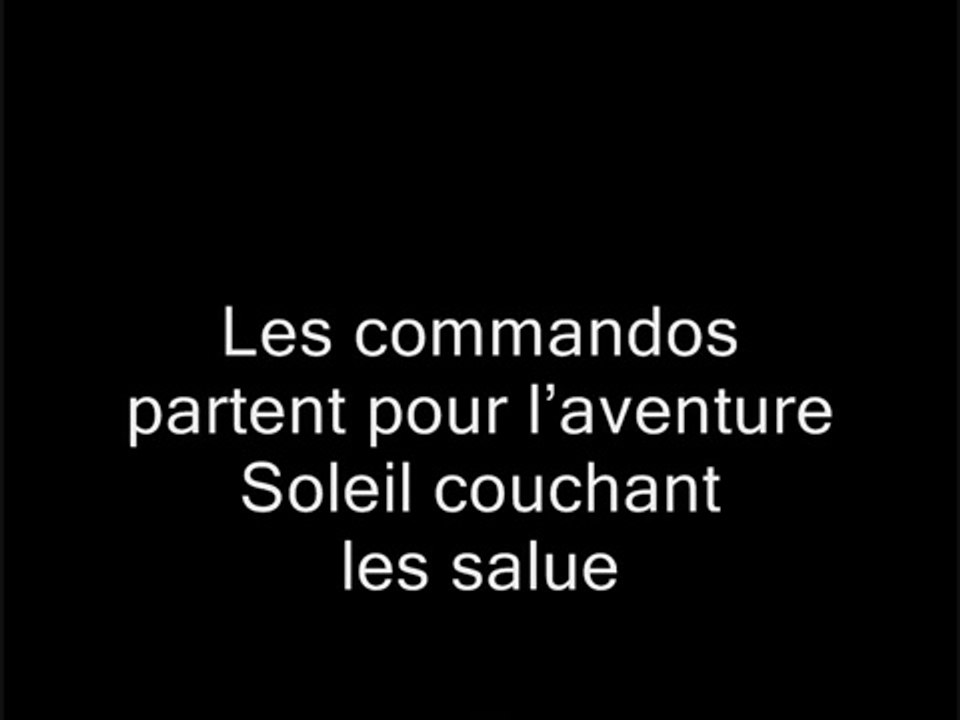 Les commandos, Chant para (paroles)
