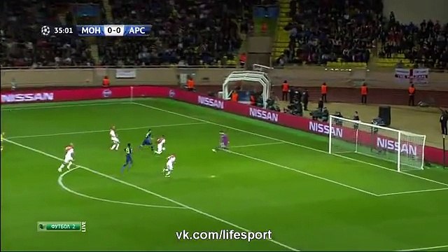Olivier Giroud Goal ~ Monaco 0-1 Arsenal ~ 17_03_2015 ~UEFA Champions League5