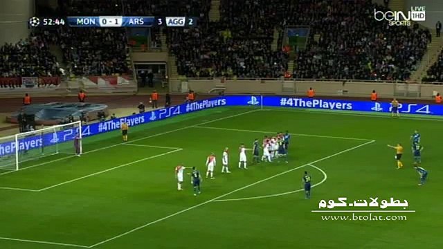 تصدي بارع لحارس موناكو لتسديدة اوزيل