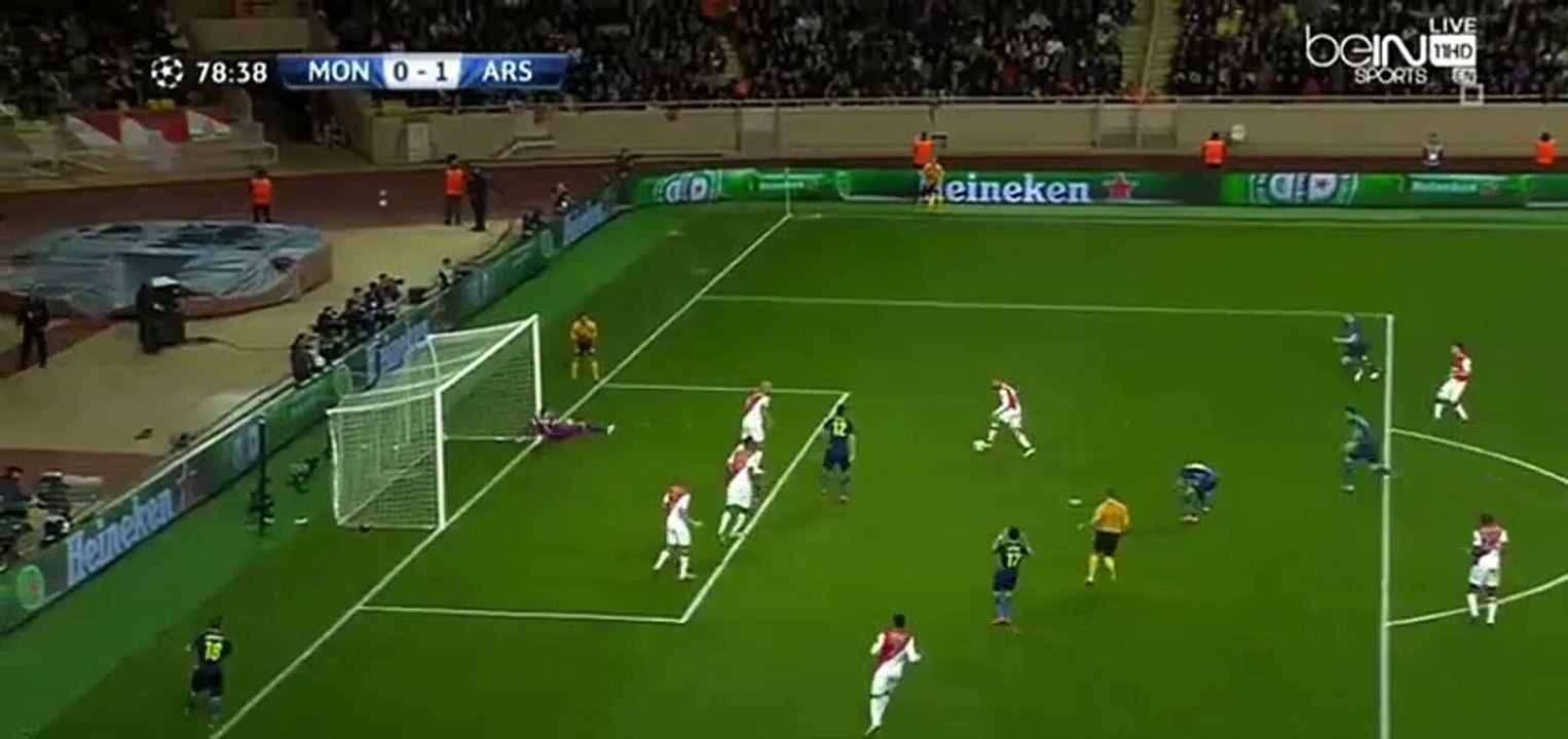 Le 2eme but d'Arsenal d'Aaron Ramsey face à Monaco - Ligue des champions