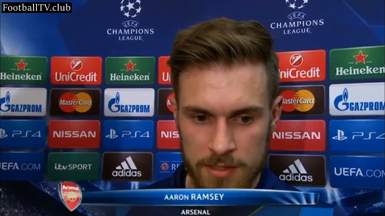 Monaco vs Arsenal 0 - 2 - Aaron Ramsey post-match interview 17-3-15