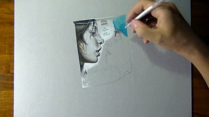Drawing Time Lapse_ a movie poster of Blue is the warmest colour