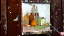 Green & Orange Lesson - Time Lapse Acrylic Painting