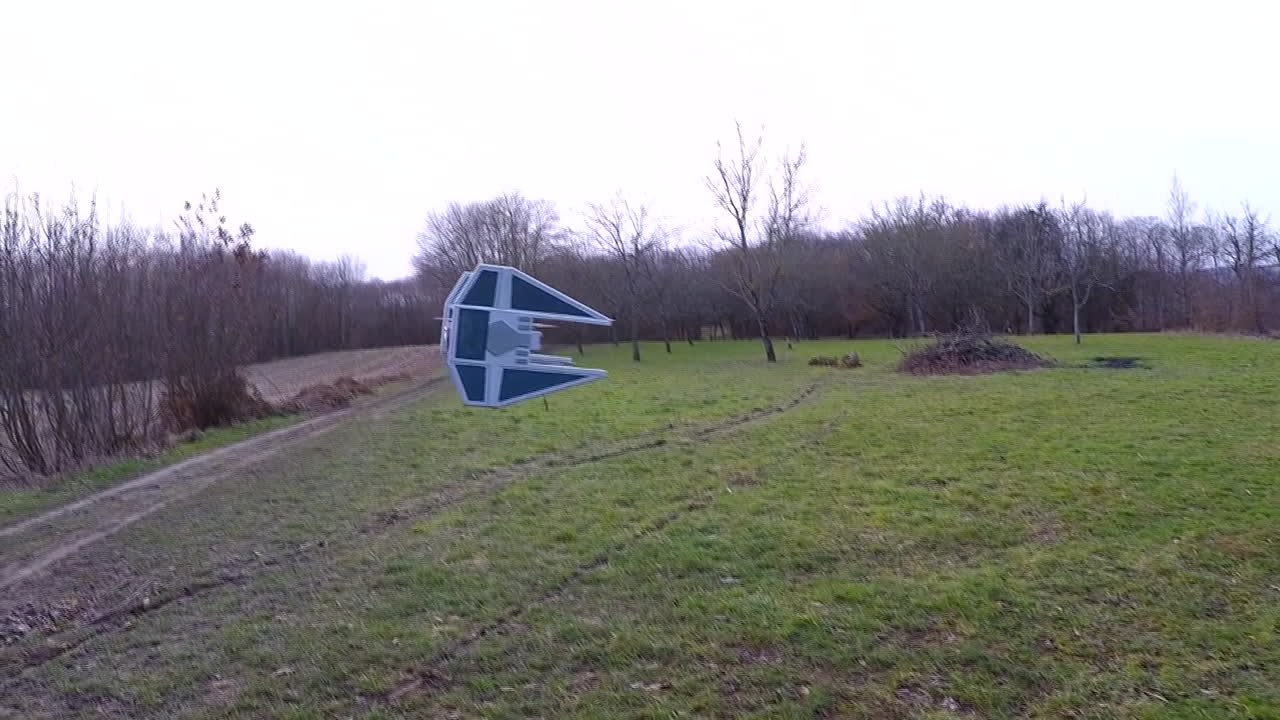 Drone Transformed Into Star Wars Tie Interceptor