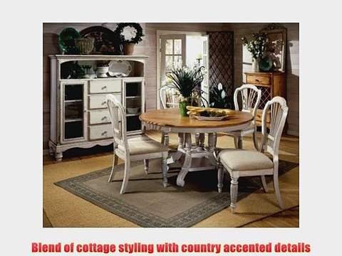 Wilshire 5 Piece Round Dining Set With Side Chairs- Antique White