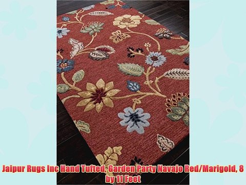 Jaipur Rugs Inc Hand Tufted Garden Party Navajo Red/Marigold 8 by 11 Feet