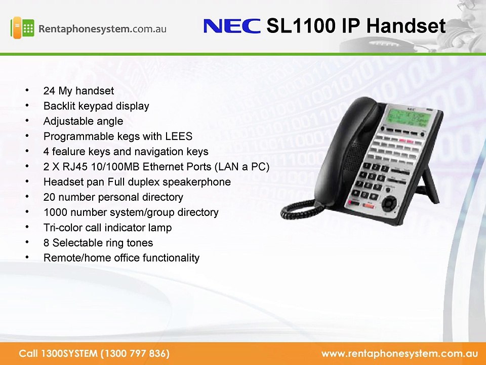 Popular handsets of NEC - NEC Sl1100 Phone System