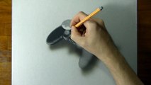 Drawing Time Lapse_ DualShock 4 Ps4 - hyperrealistic art