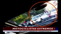 Motoqueros hicieron causa común golpeando al chofer de un vehículo tras choque - CHV Noticias