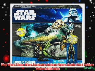 Star Wars Clone Wars Exclusive Deluxe Figure Battle Pack Jabbas Throne with Oola