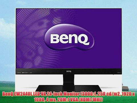 BenQ EW2440L LED VA 24-inch Monitor (3000:1 250 cd/m2 1920 x 1080 4 ms 20M:1 VGA/HDMI/MHL)