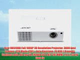 Acer H6510BD Full 1080P 3D Resolution Projector. 3000 Ansi Lumens  ECO Mode CBII  Auto Keystone