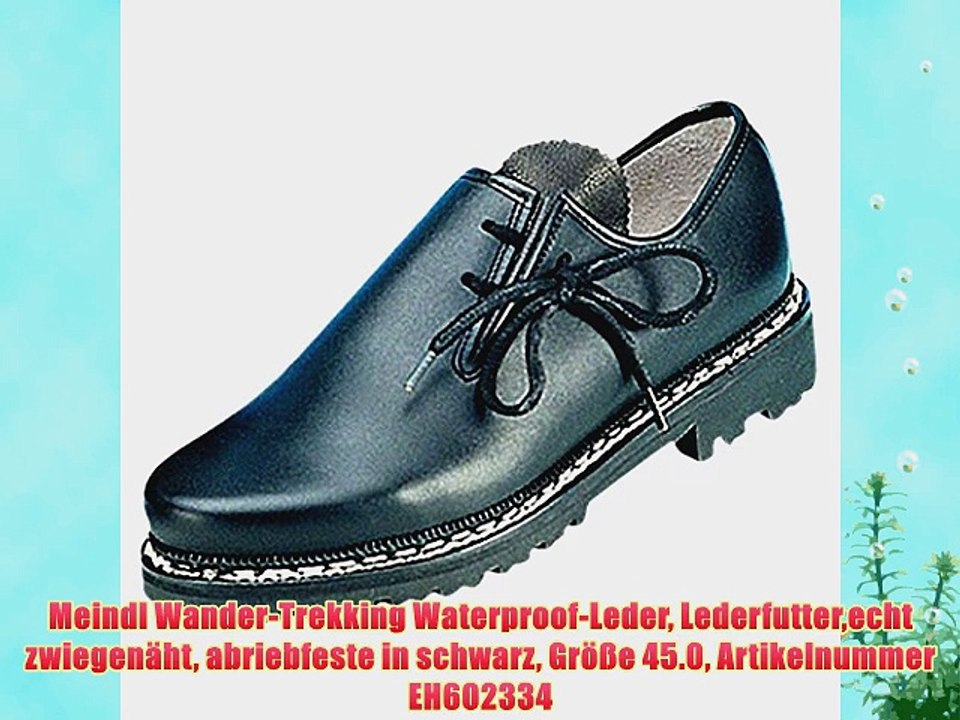 Meindl Wander-Trekking Waterproof-Leder Lederfutterecht zwiegen?ht abriebfeste in schwarz Gr??e