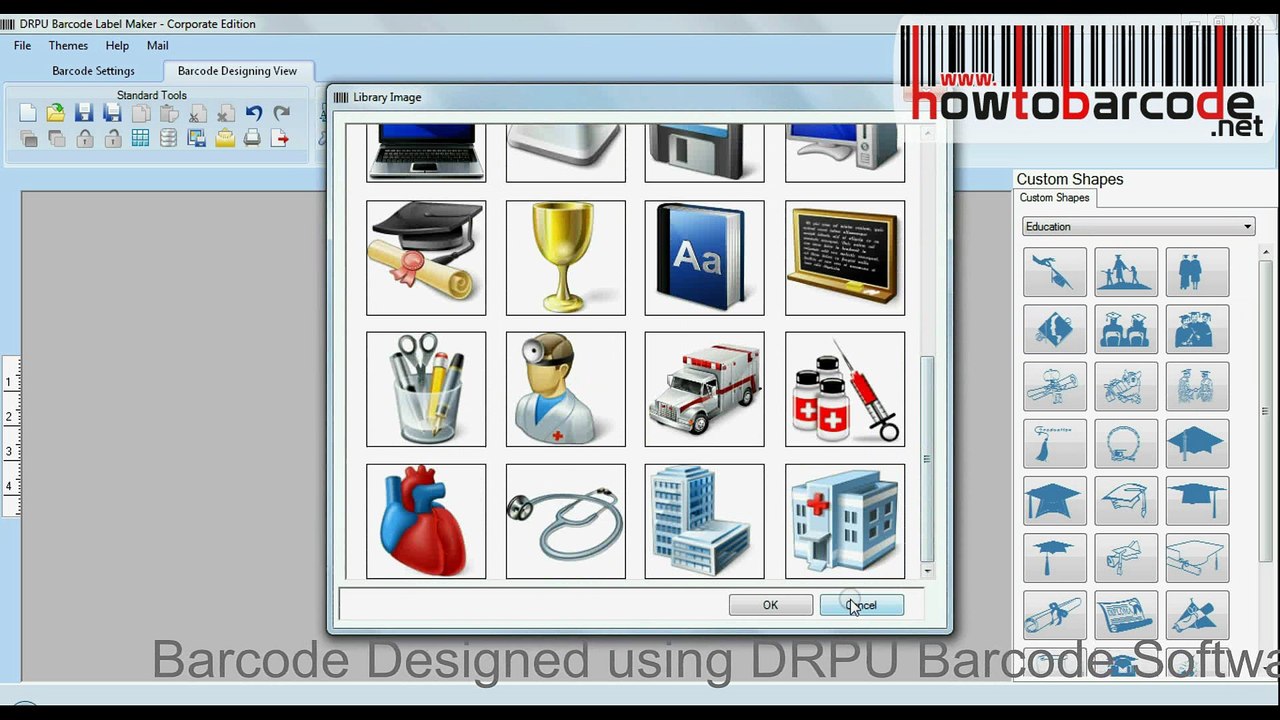 Databar Code 128 Set A barcode label designing