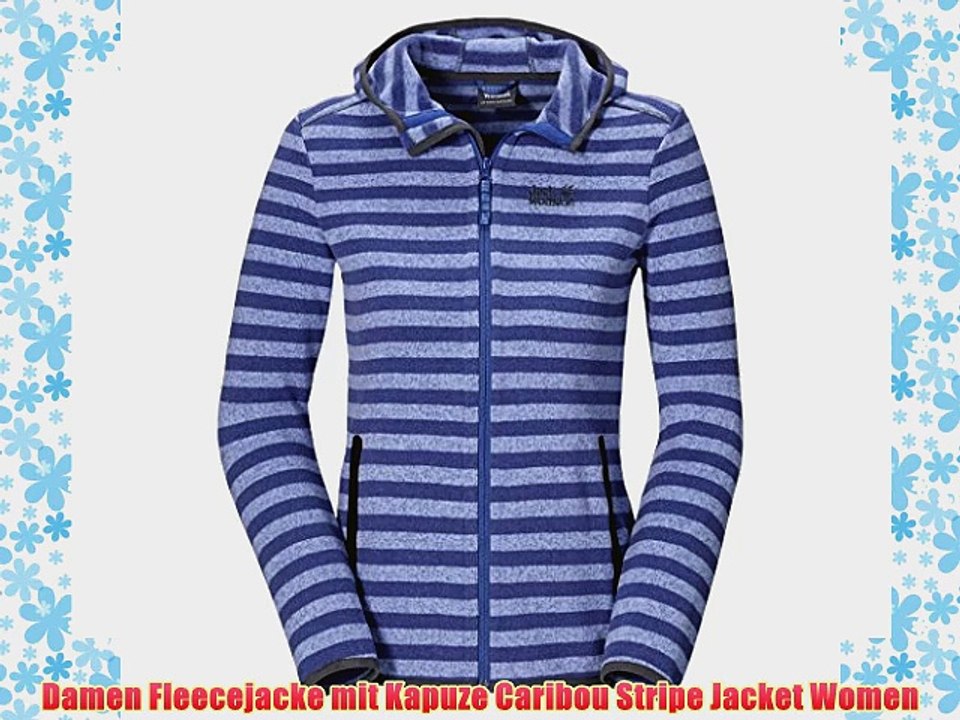 Damen Fleecejacke mit Kapuze Caribou Stripe Jacket Women