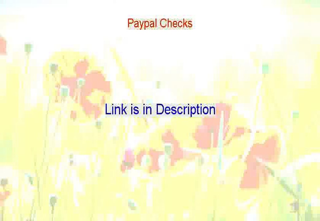 Paypal Checks Reviews (Watch this 2015)
