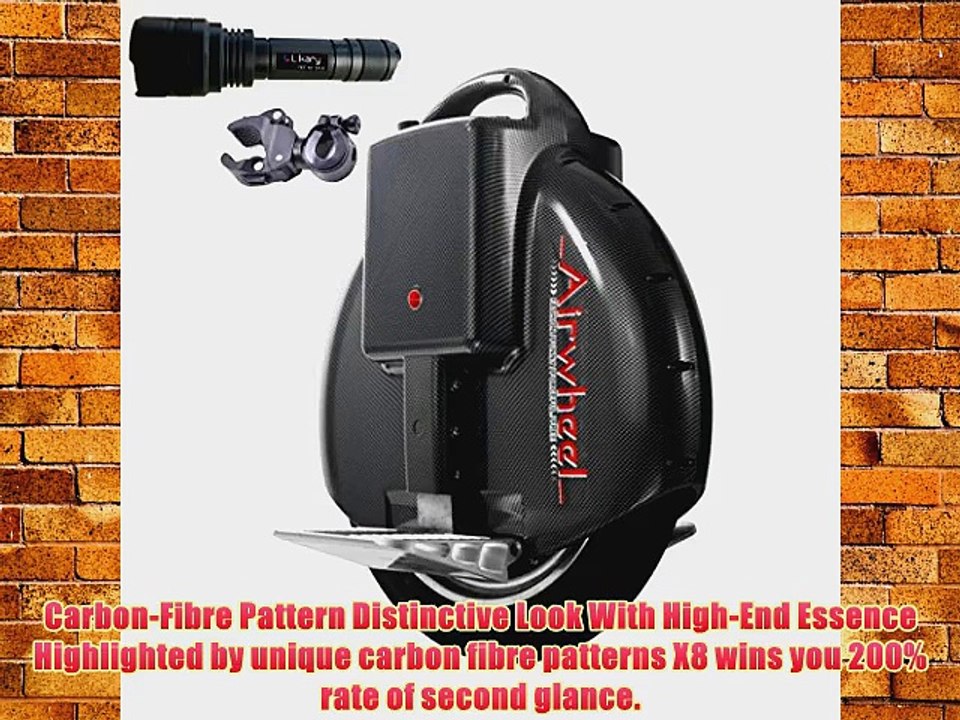 Carbon-fibre Pattern Airwheel X8 Self-balancing Electric Unicycle Scooter