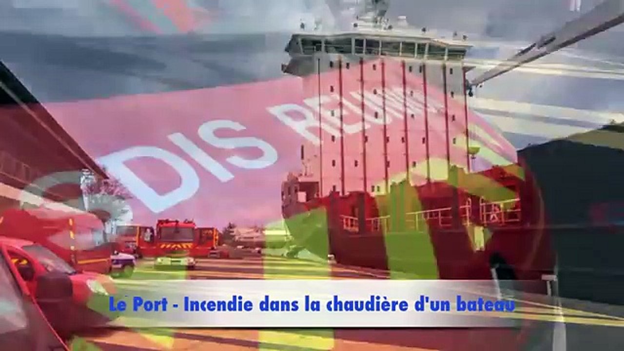 Le Port : incendie sur un bateau