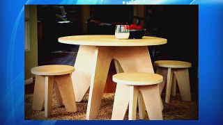 Aero Table and Stools Set - Blonde